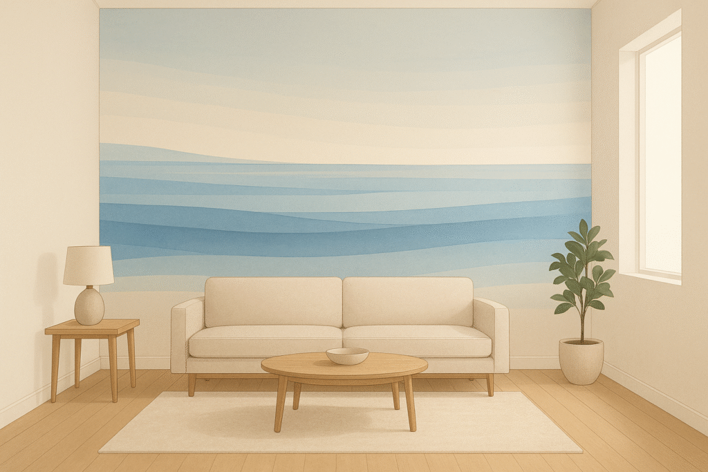 Wall prints can make a small room look bigger.